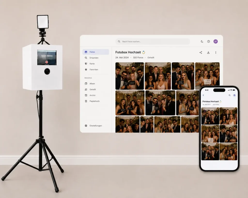 Fotobox Digital Paket mit Onlinegalerie